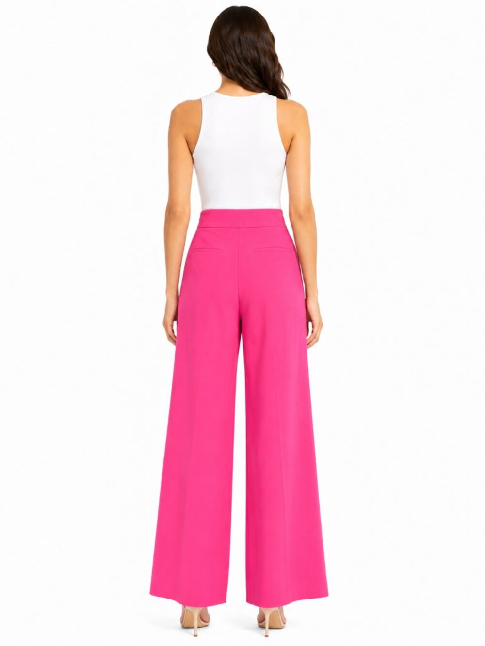 Alice + Olivia Pink Wide Leg Pants – Size 2 - Picture 3 of 4
